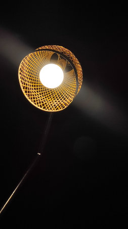 lamp in the dark, closeup of photo, north china