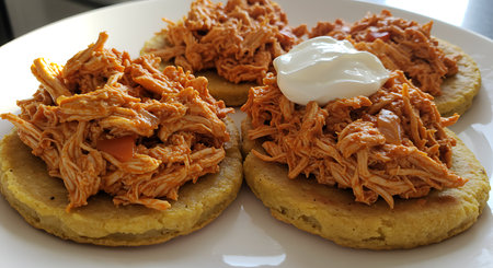 Sandwiches with canned tuna and sour cream on a white plateの素材