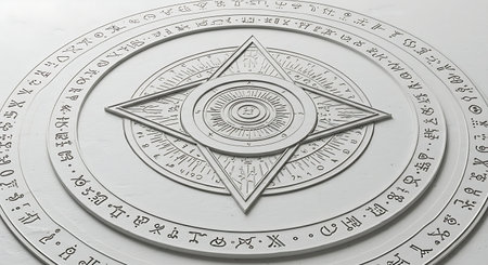 Astrological symbols on a white background. Close-up.の素材