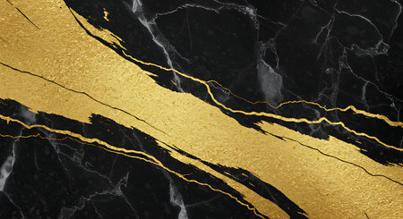 Gold marble texture background pattern with high resolution, gold and black.の素材