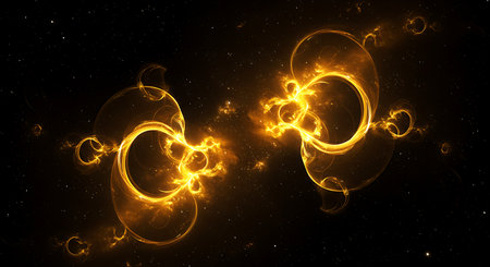 Abstract fractal. Fractal art background for creative design. Decoration for wallpaper, desktop, poster, cover booklet. Print for clothes, t-shirt. Creative illustration for designの素材