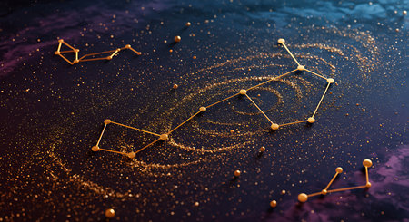 Molecule and communication background. 3d rendering, 3d illustration.の素材