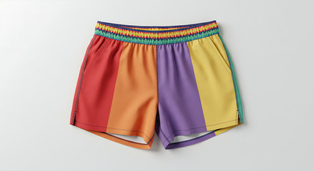 Mulhouse - France - 3D Illustration, Mockup of Men's Short Pantsの素材