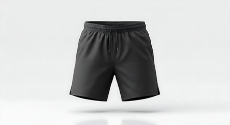 Black Soccer Shorts Mockup - 3D Rendered Illustrationの素材