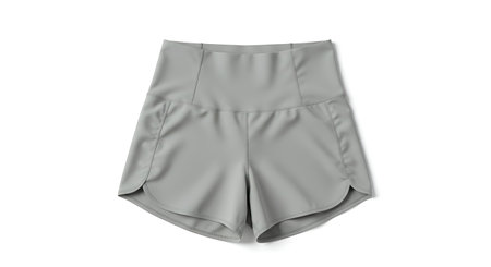 Men's gray short shorts isolated on white background. 3d rendering.の素材