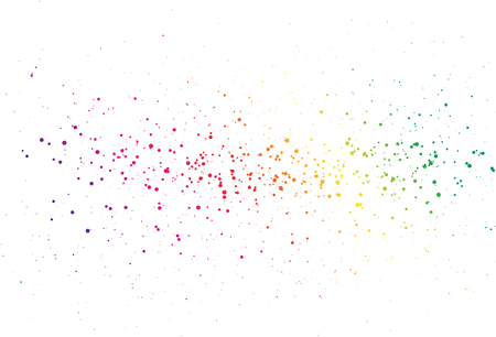 Dust fade textured, Stars, dusts and particles concept. Astronomy starry spectrum galaxy space on white abstract background. Rainbow vector illustrationのイラスト素材