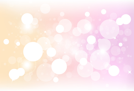 Fantasy colorful bokeh blur bubble air with stars dust glitter sparkle abstract backgroundのイラスト素材