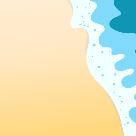 Summer season, sea and the beach vacation holiday abstract background vector illustrationのイラスト素材