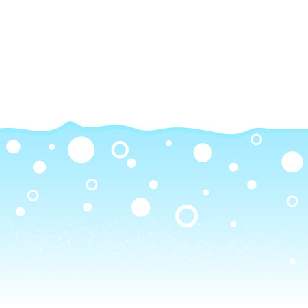 Drinking water fresh with bubbles abstract background vector illustration, liquid conceptのイラスト素材