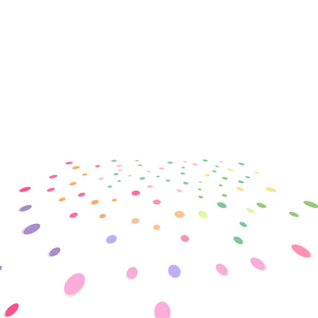 Spots scatter using for celebration party confetti exploding perspective concept abstract background vector illustrationのイラスト素材