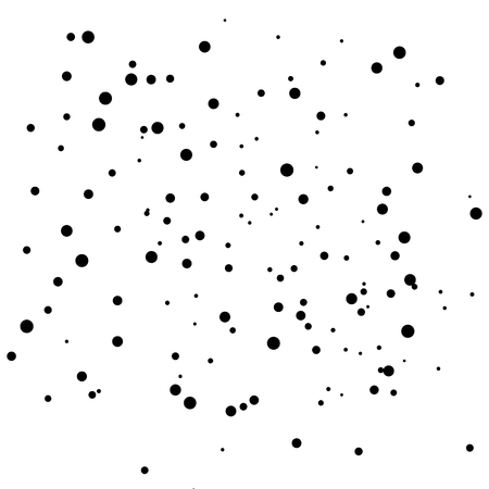 Texture, black and white distress spots scatter splashing on white abstract background vector illustrationのイラスト素材
