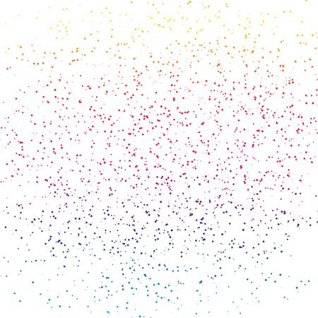 Stars dot and spots scatter glitter spectrum droplet splashing on white abstract background textured vector illustration, star falling down conceptのイラスト素材