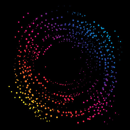 Scatter stars dot spots celebration galaxy on black isolated abstract background texture templateのイラスト素材