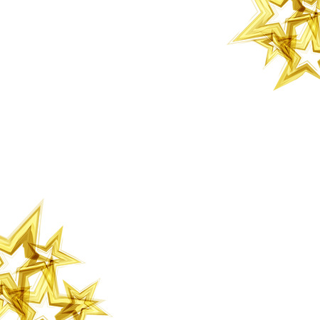Gold stars scatter glitter confetti celebration on white abstract background vector illustrationのイラスト素材