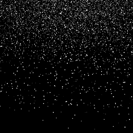 Stars spots, noise and grain scatter glitter on black galaxy abstract background vector illustrationのイラスト素材