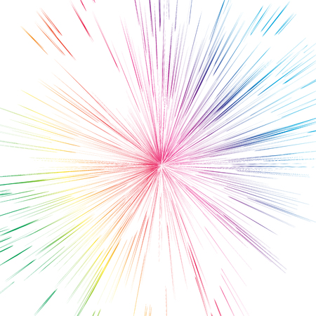 Spectrum stars burst explosion in galaxy space crystal concept abstract background vector illustrationのイラスト素材