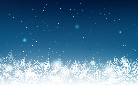 Snowflakes, winter holiday, elegant, abstract background vector illustrationのイラスト素材