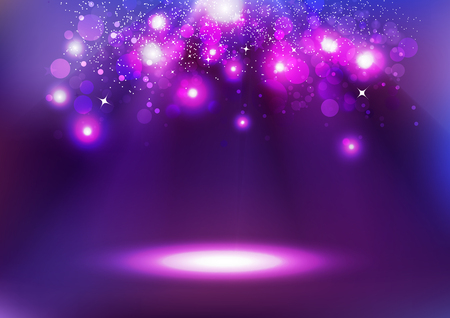 Purple Bokeh, glowing celebration, abstract background vector illustrationのイラスト素材