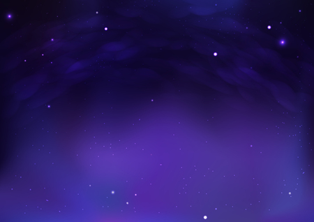 Galaxy outer space with starry night cloudy on beautiful atmosphere abstract background vector illustrationのイラスト素材