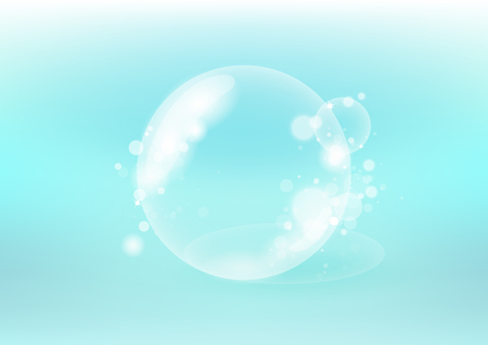 Bubbles abstract background, freshness stars scatter sparkle blurry vector illustrationのイラスト素材