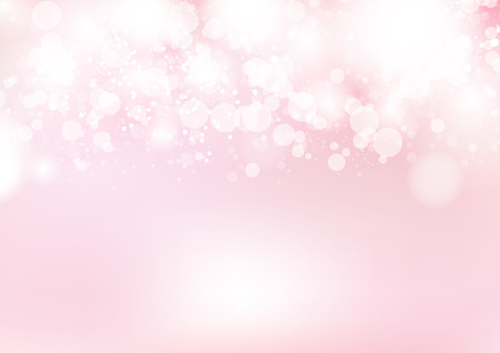 Bokeh soft pink decoration abstract background, celebration, holiday pastel luxury vector illustrationのイラスト素材
