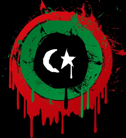 libya grunge flagのイラスト素材