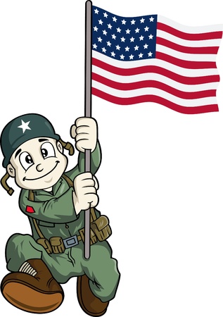 cartoon soldierのイラスト素材