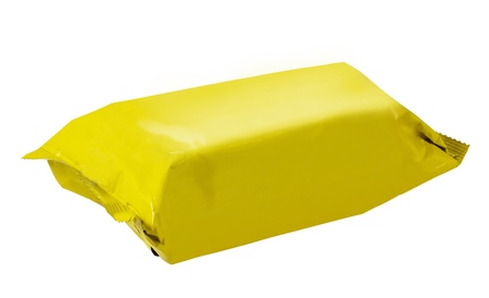 yellow plastic pack の写真素材