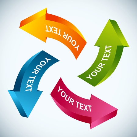 3d arrow signのイラスト素材