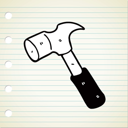 hammer doodleのイラスト素材