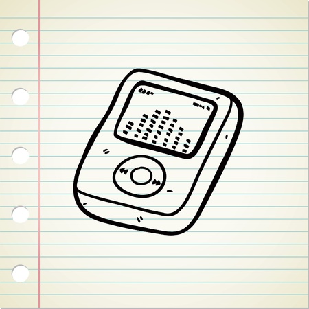 mp3 playerのイラスト素材