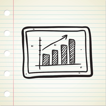 bullish graphic doodleのイラスト素材