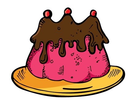 pudding in doodle style