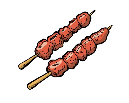 satai in doodle styleのイラスト素材