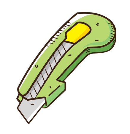 cutter in doodle styleのイラスト素材