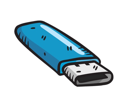 flash disk in doodle style