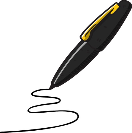 pen in doodle styleのイラスト素材