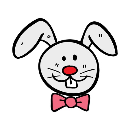 cute rabbit in doodle styleのイラスト素材