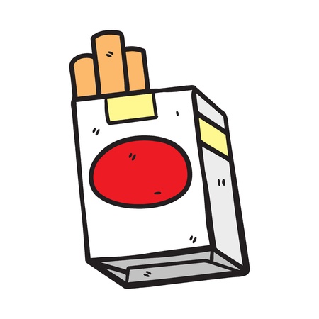 cigarette in doodle styleのイラスト素材