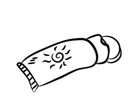 sunblock doodleのイラスト素材