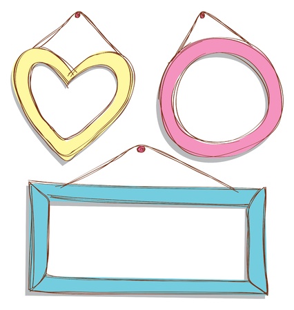 cute frame doodleのイラスト素材