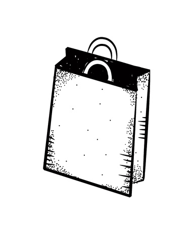 shopping bag doodleのイラスト素材