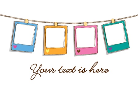 set of cute frame doodleのイラスト素材