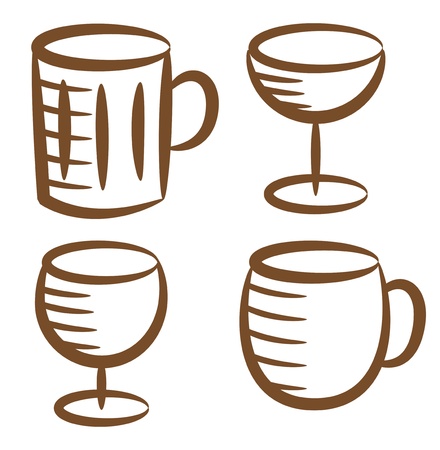 various glass setのイラスト素材