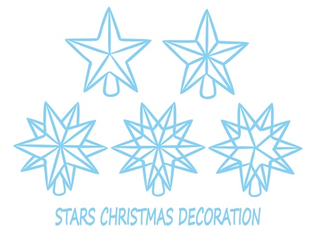 set of star decorationのイラスト素材