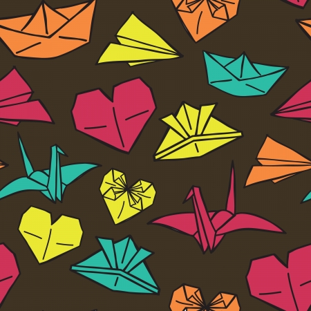 vintage origami backgroundのイラスト素材