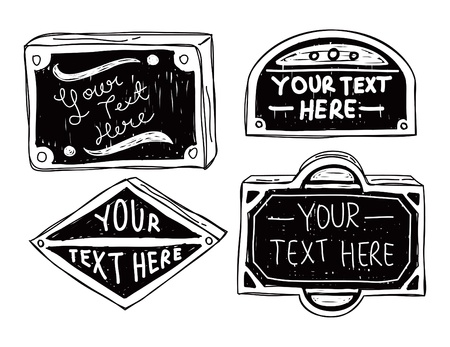 vintage boardのイラスト素材