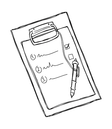 clipboard and penのイラスト素材