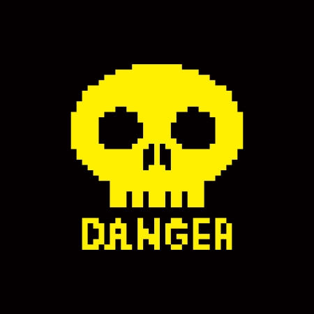8-bit skull iconのイラスト素材