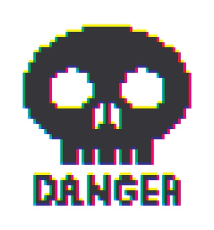 8-bit skull iconのイラスト素材